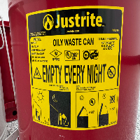JustRite 6 Gallon Oily Waste Cans - Quantity - 7 image 2